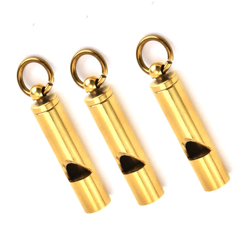 Emergency Brass Whistle Key-Chain