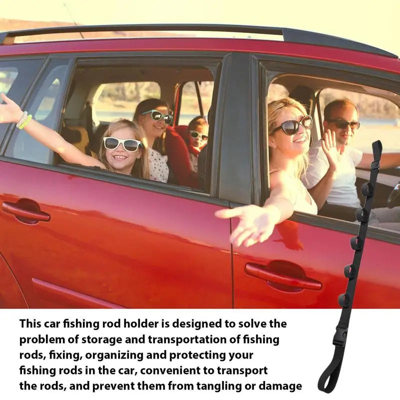 Car Roof Fishing Pole Storage Carrier