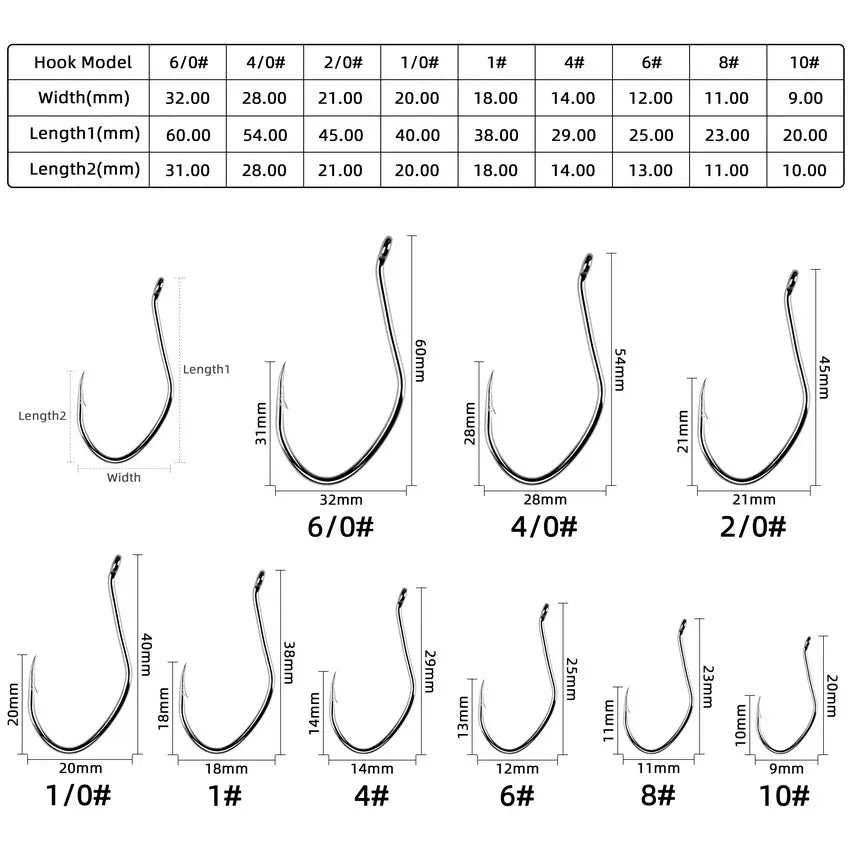 Barbed Catfish Fishing Hooks