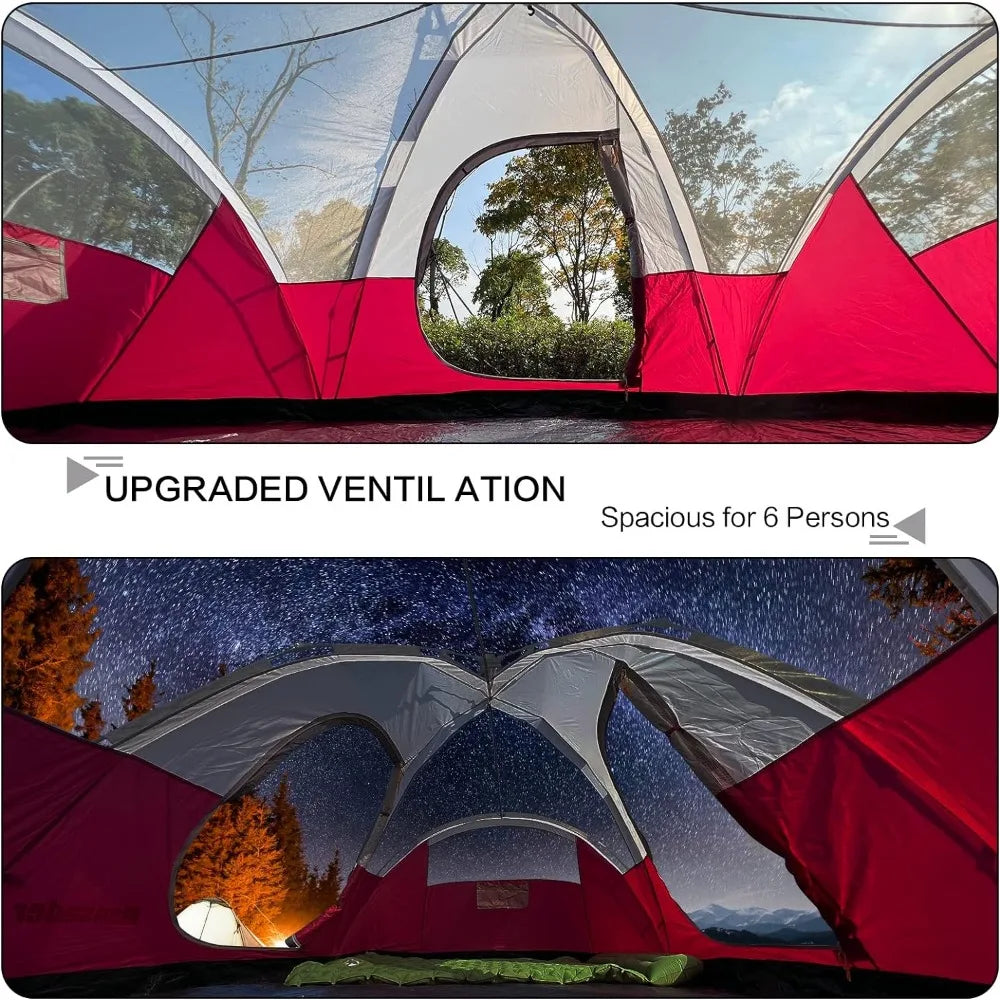 6 Person Family Camping Tent