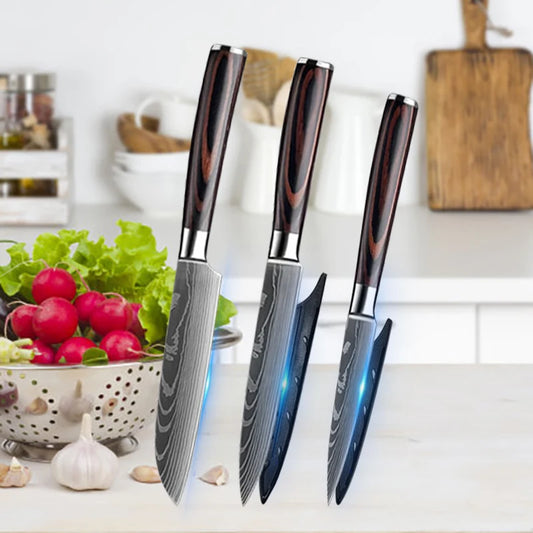 3 Pcs Set Kitchen Knives