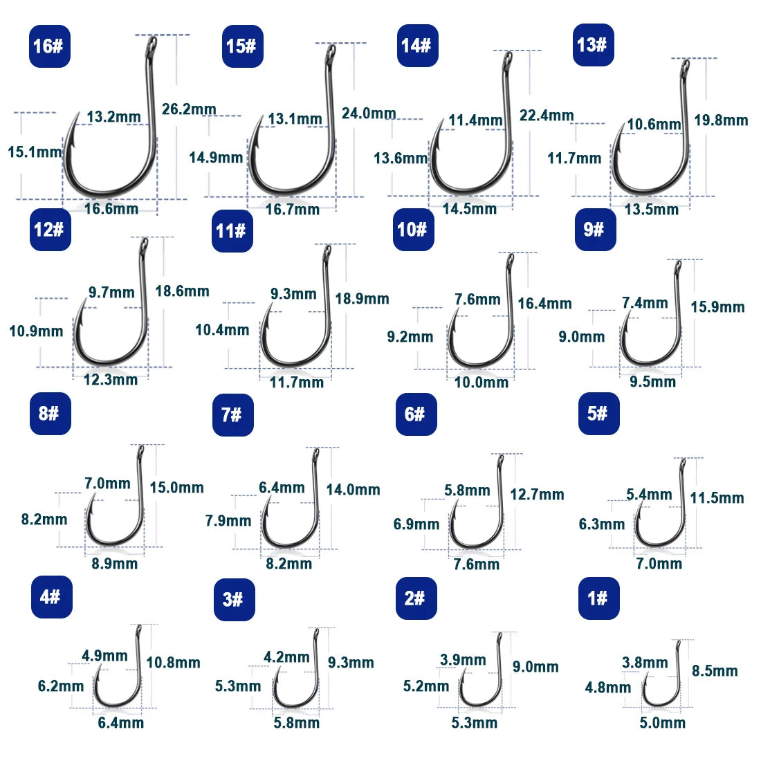 Fishing Hooks 50~200Pcs