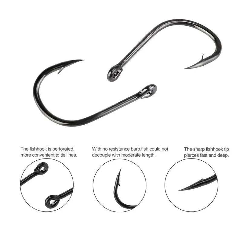 100Pcs/box High Carbon Steel Hooks