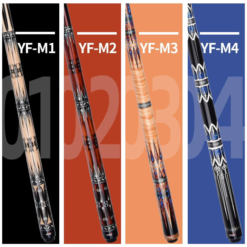 YFEN Carbon Fiber Pool Cue Stick 11.5mm/12.5mm Professional Billiard Cue with Extension