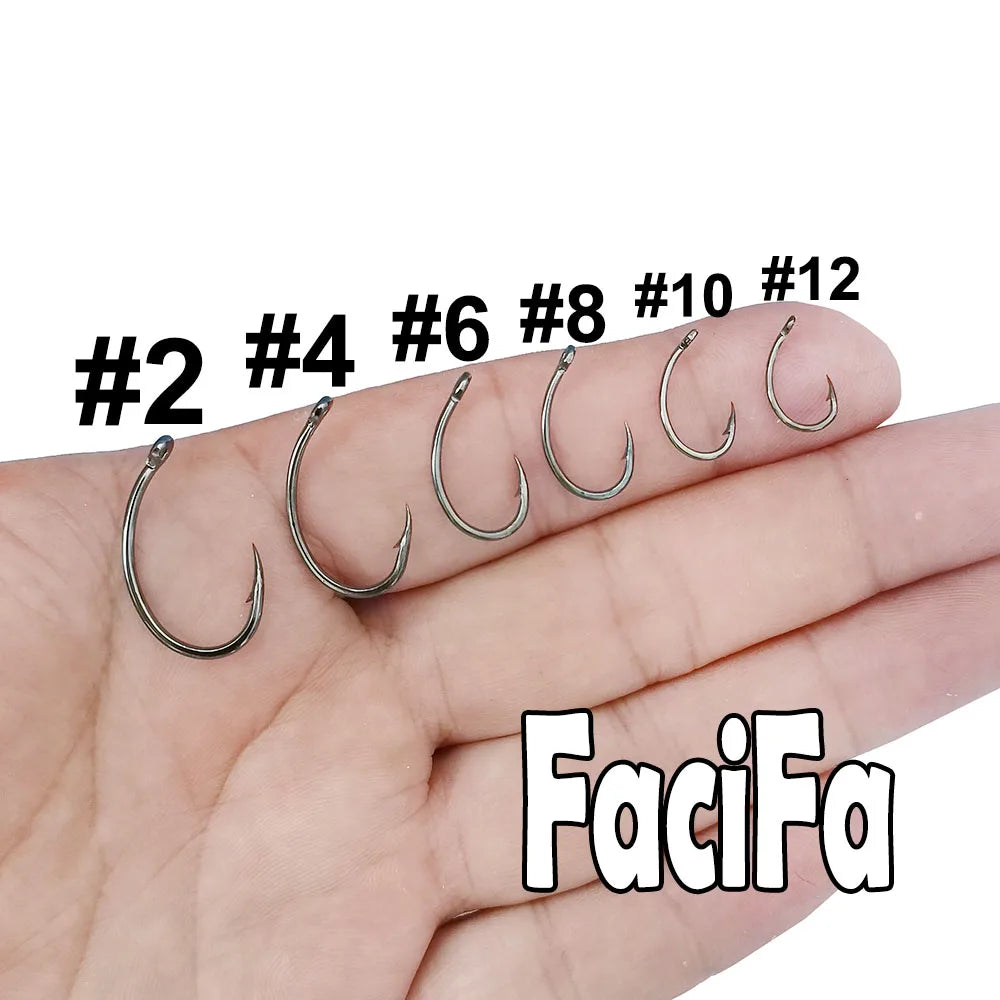 Carp Fishing Hook Barbed Offset Circle Hook