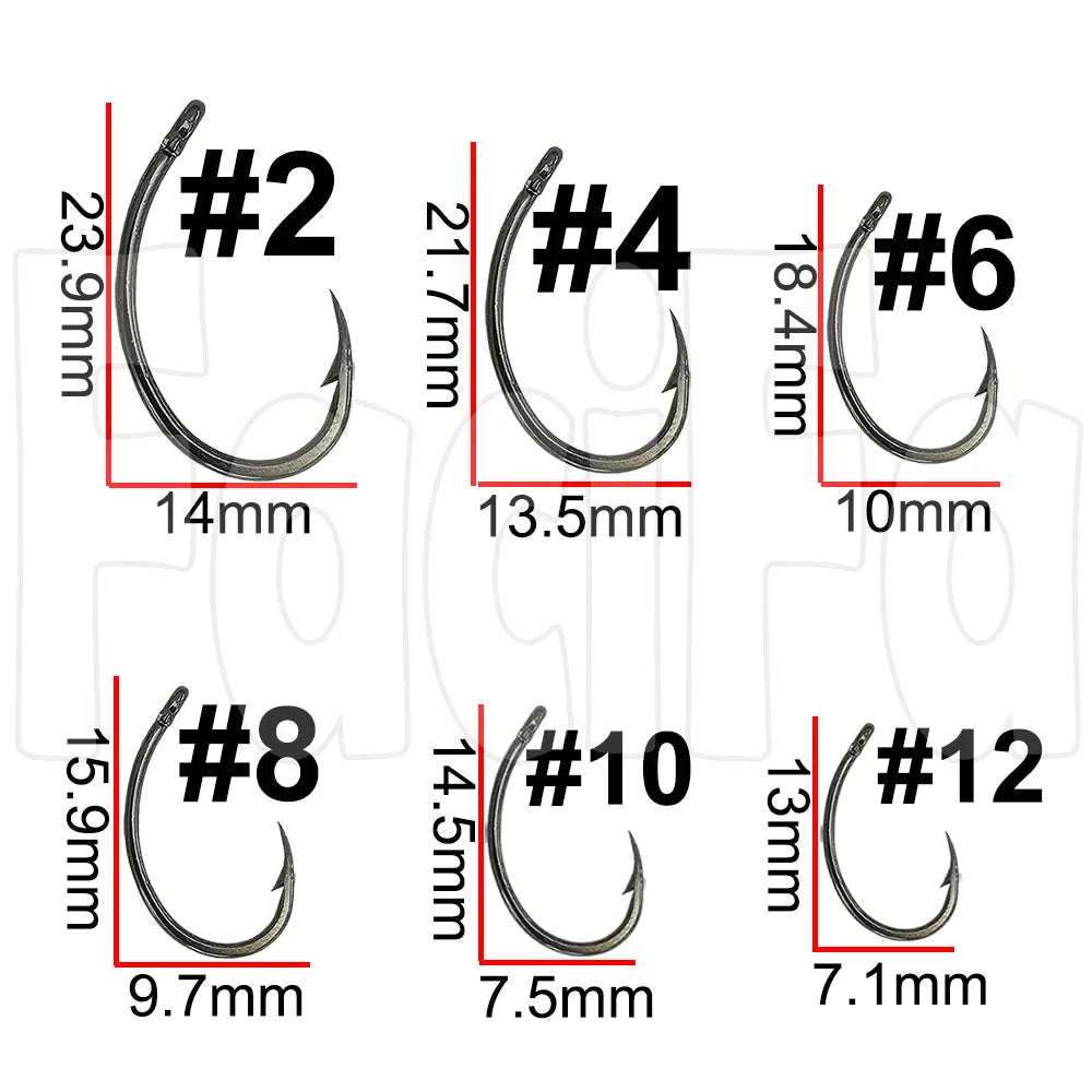 Carp Fishing Hook Barbed Offset Circle Hook