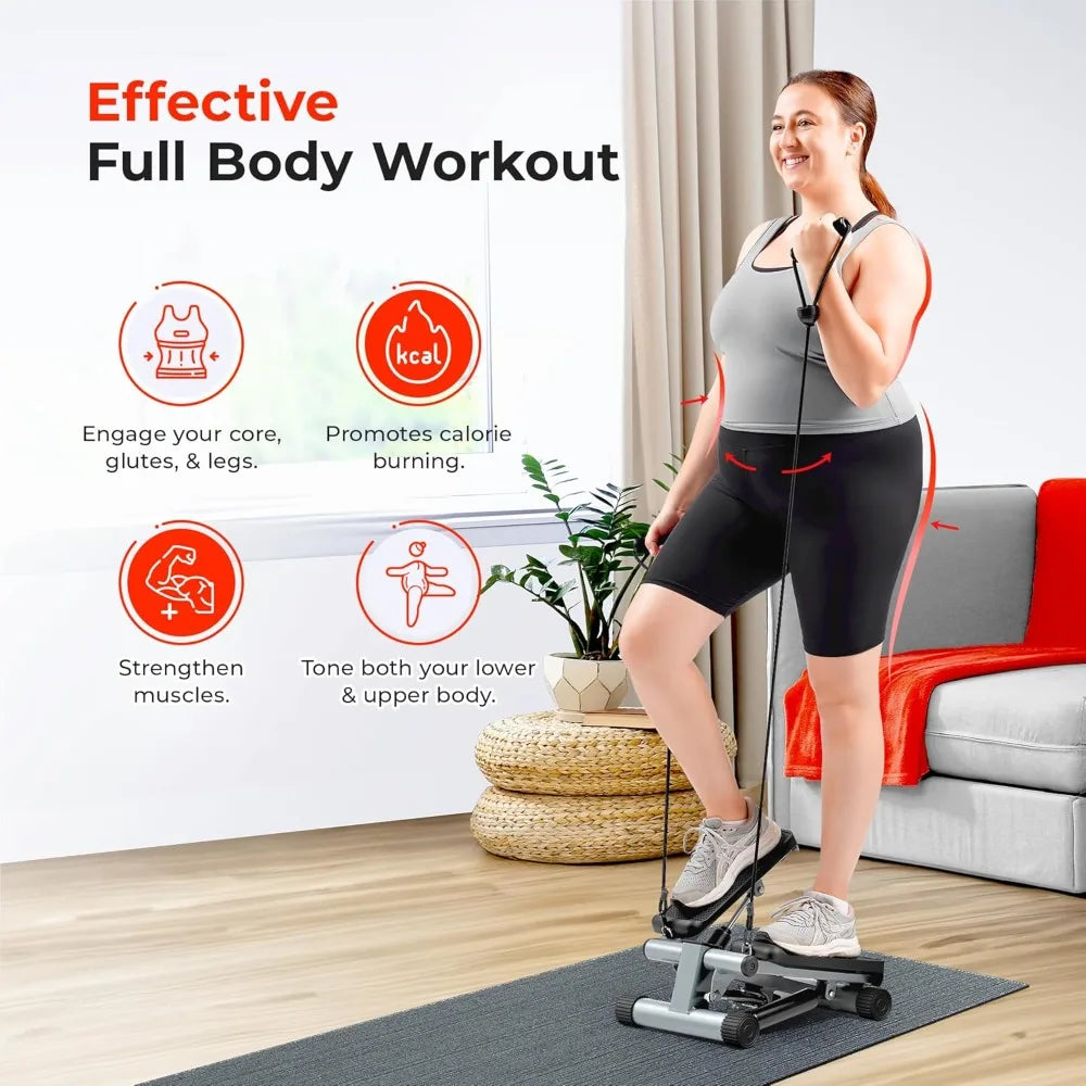 Stair Step Workout Machine with Resistance Bands