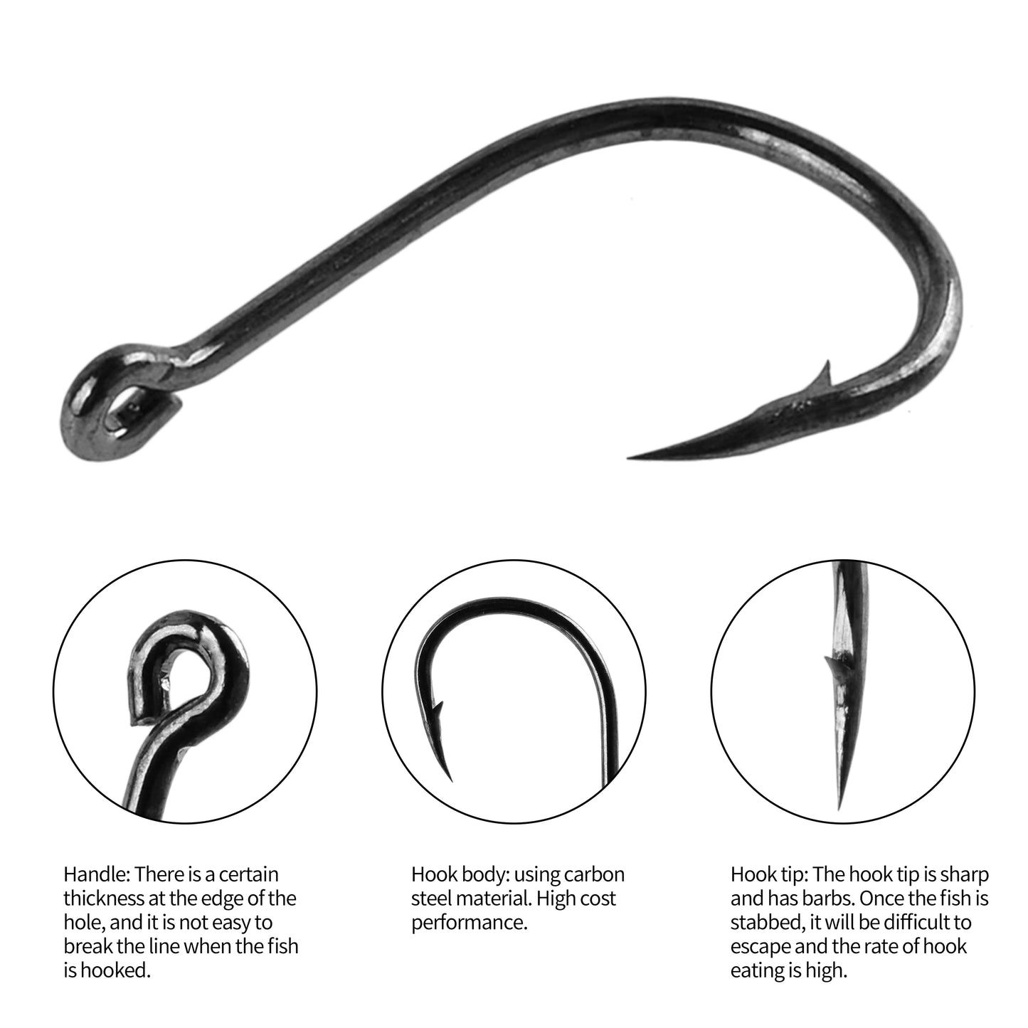 Fishing Hooks Set Carbon Steel