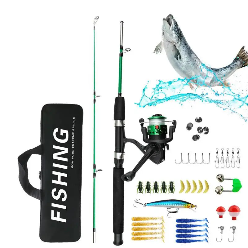 Portable Kids Fishing Rod Set