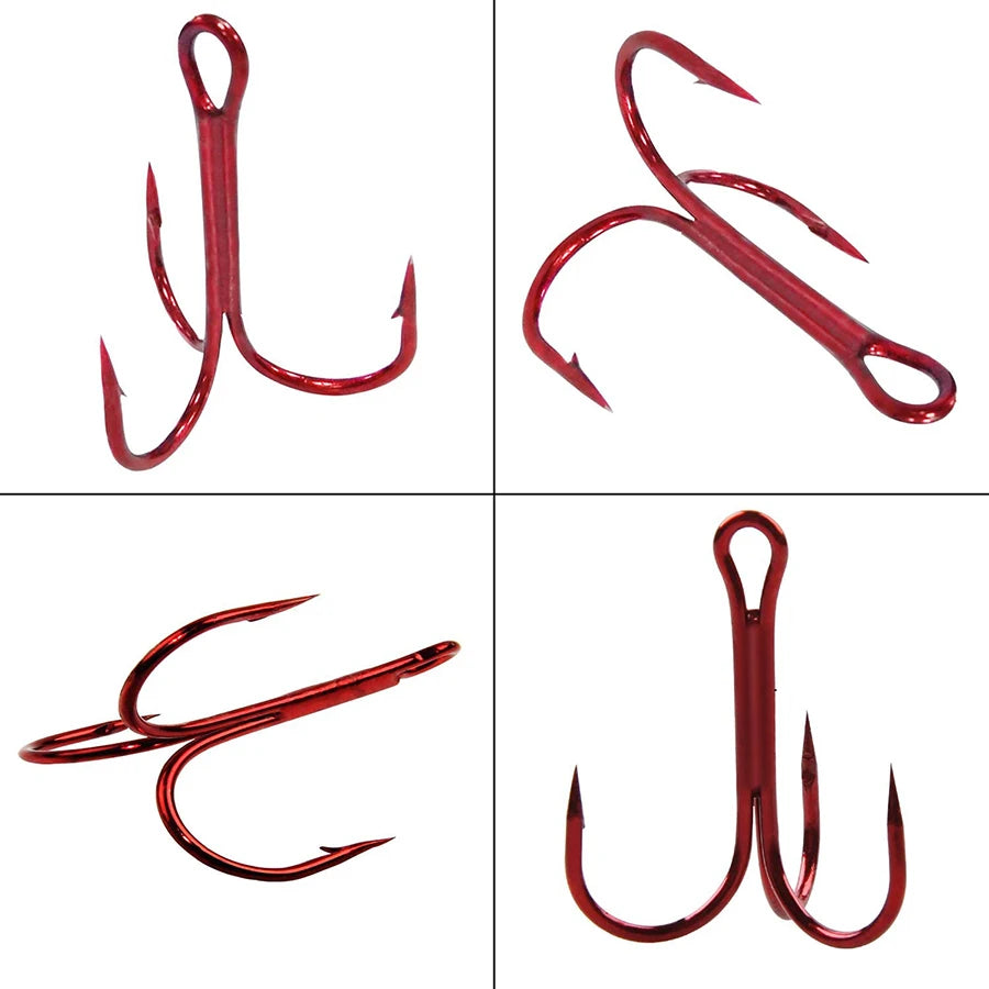 Red Treble Hooks