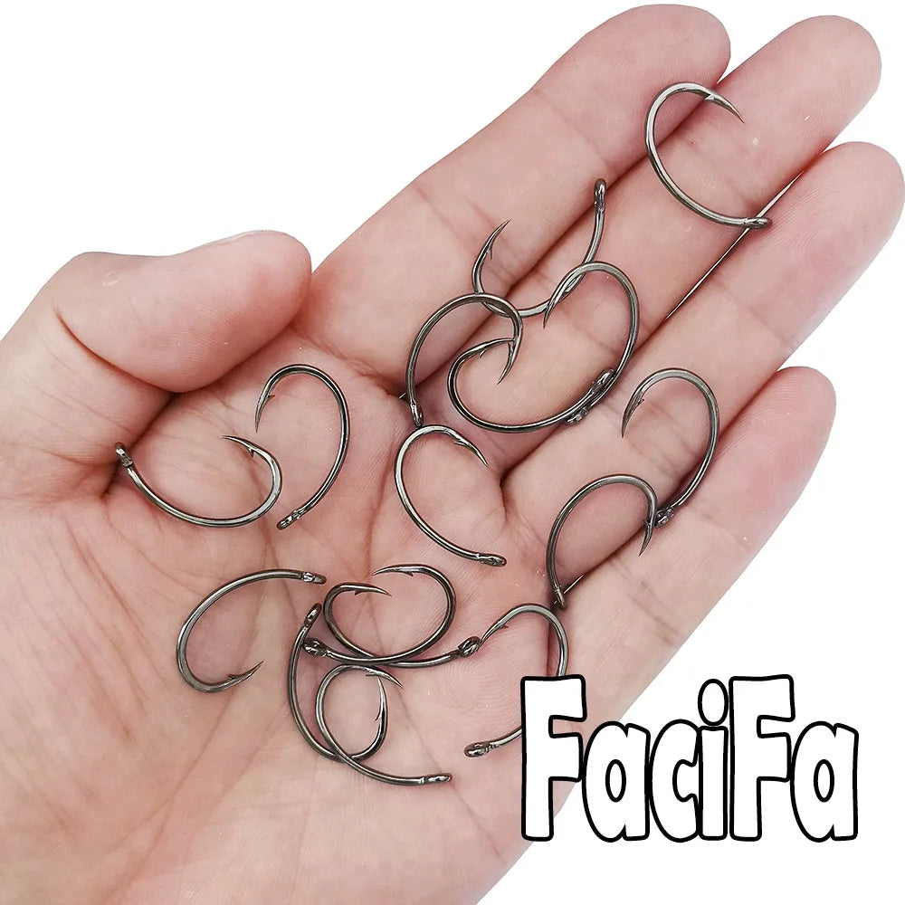 Carp Fishing Hook Barbed Offset Circle Hook