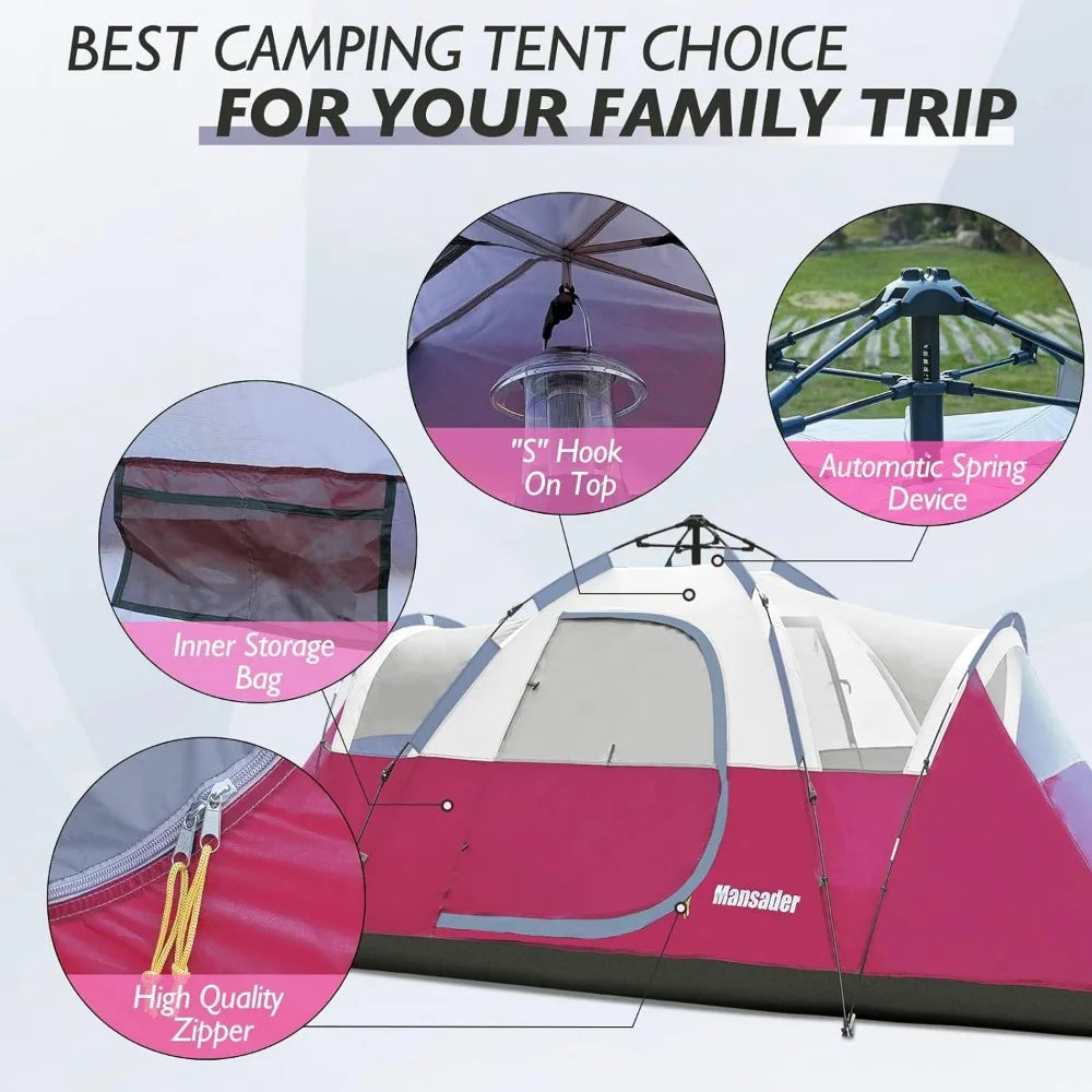 6 Person Family Camping Tent