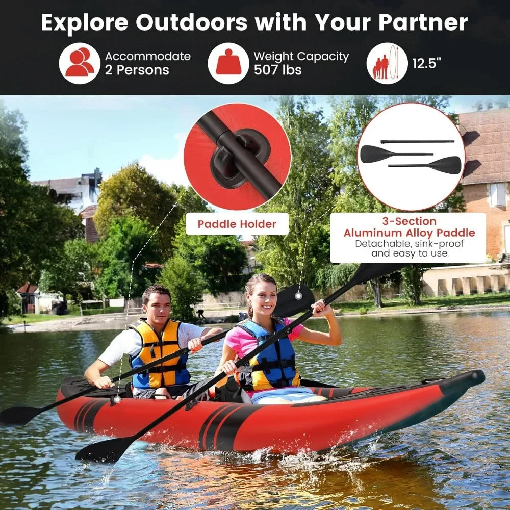 Tandem Kayak with 2 Aluminum Paddles