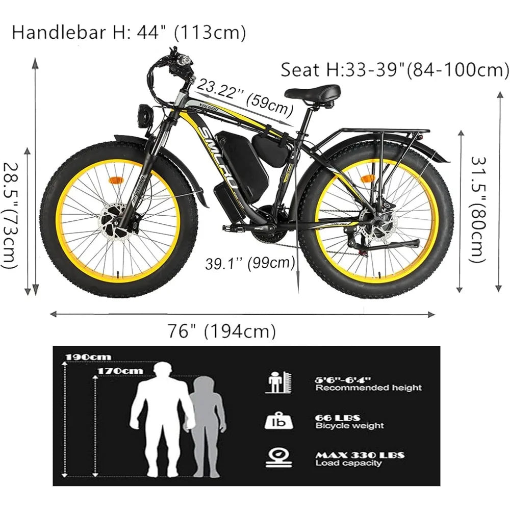 Electric Bike for Adults, 2000W Dual Motor