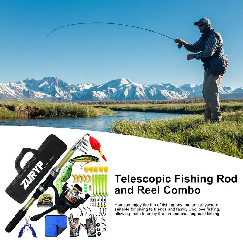 Telescopic Fishing Rod Set