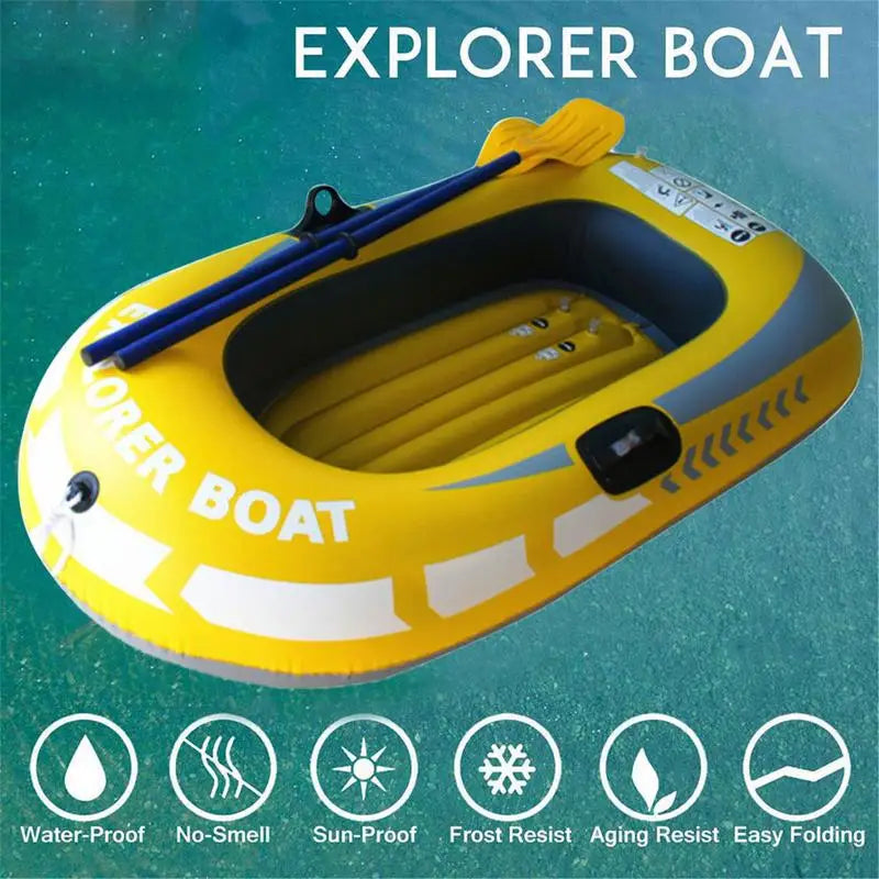 Inflatable Boat 2 People PVC Canoe Kayak Rubber Dinghy