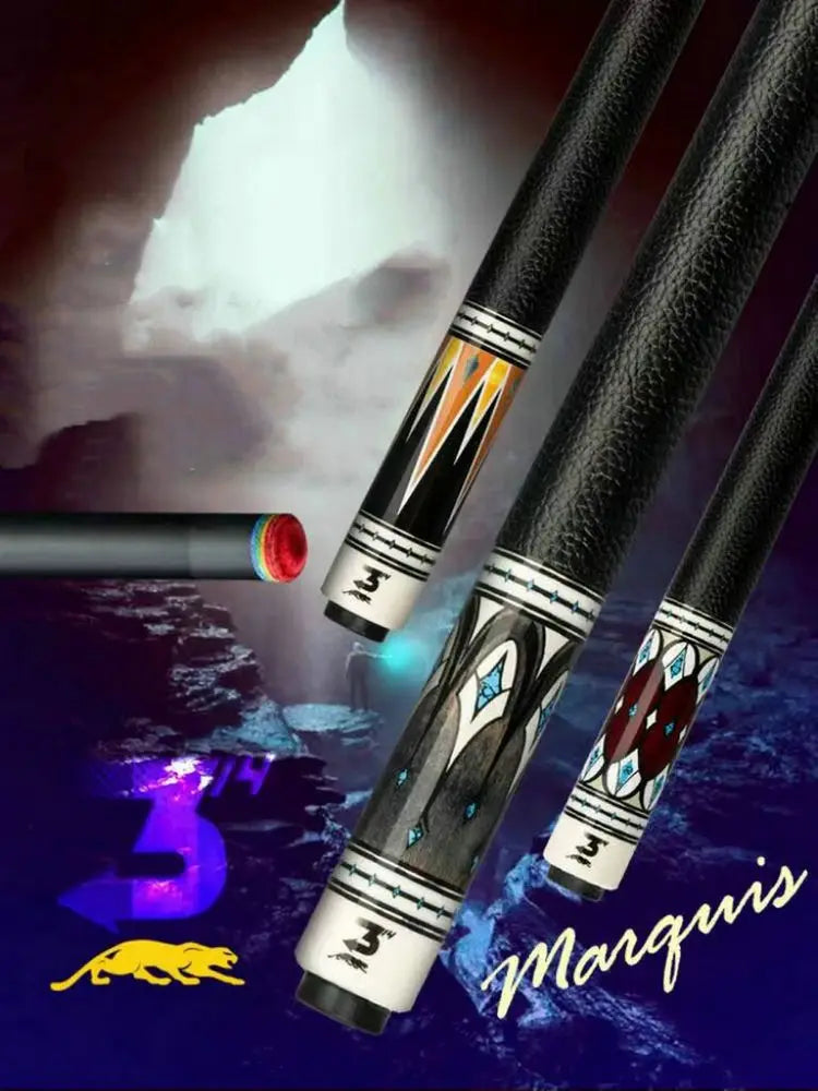 PREOAIDR 58" Forever Black Technology Carbon Energy 1/2 Billiard Pool Cue Stick 10.5/11.8/12.8mm