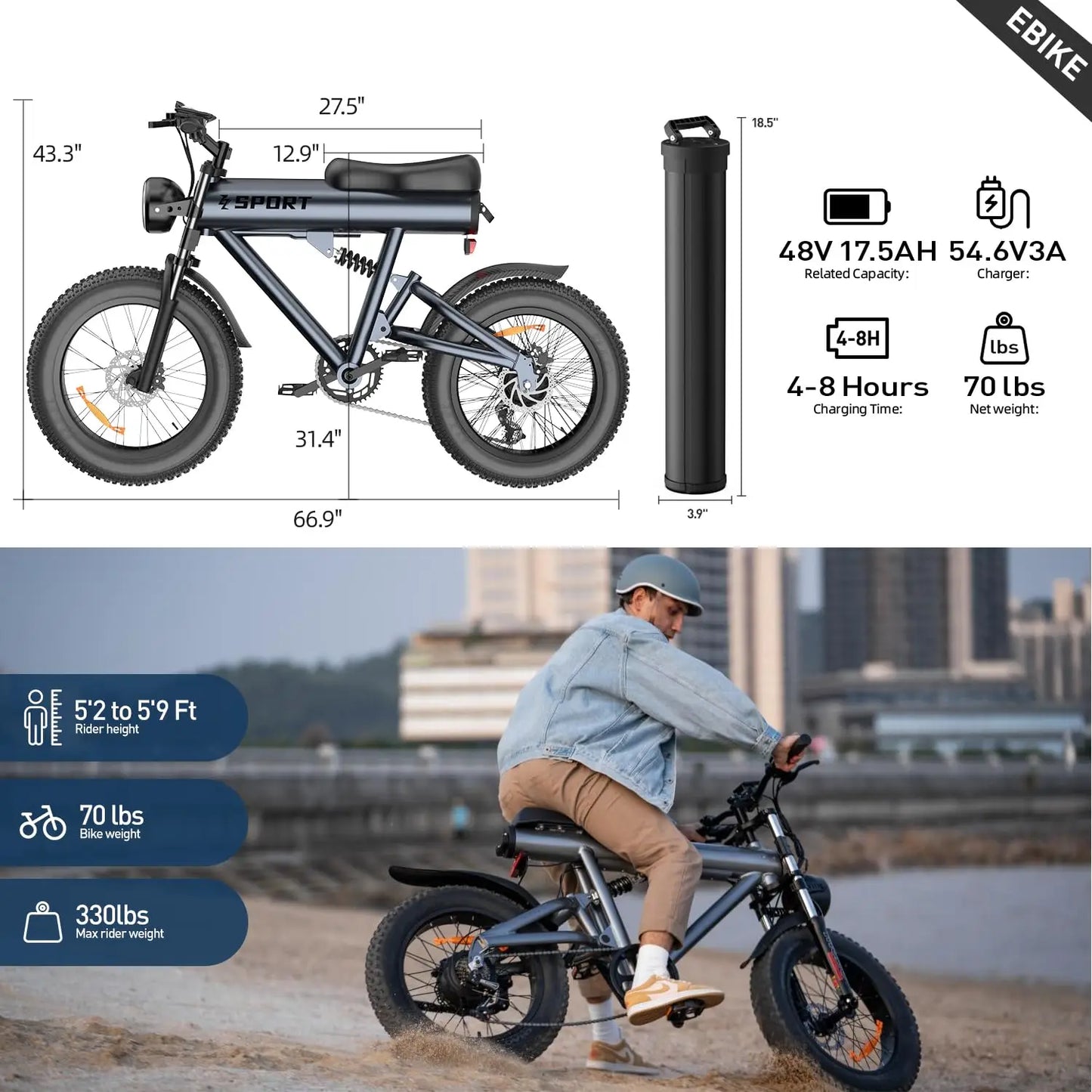 Electric Bike for Adults - 1200W Motor