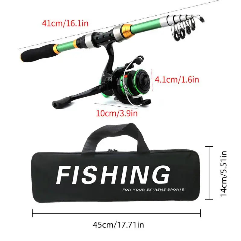 Telescopic Fishing Rod Set Carbon Fiber