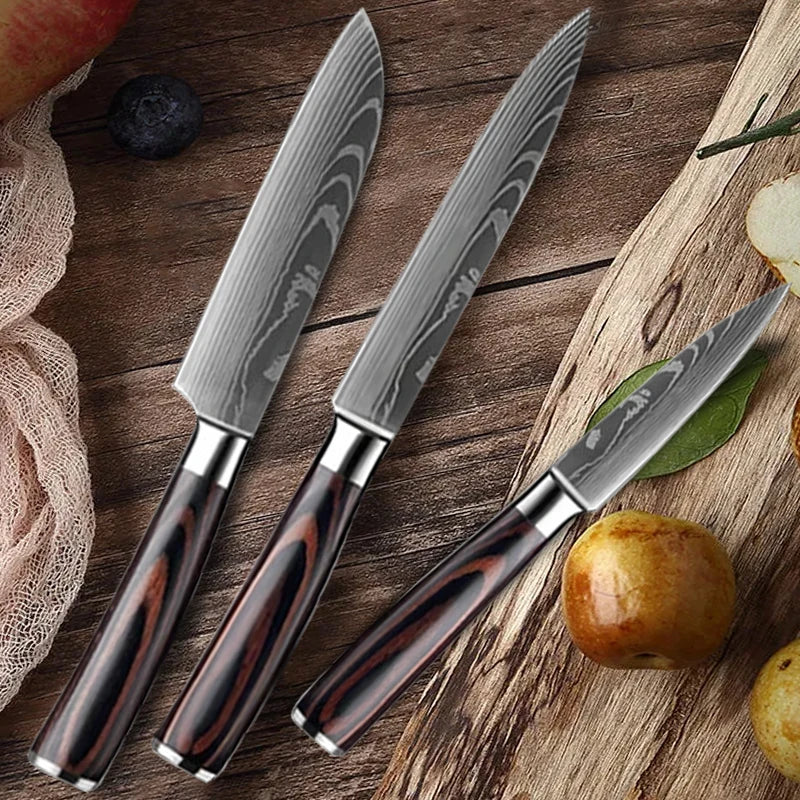 3 Pcs Set Kitchen Knives